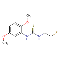 Chemical structure of 1-(2,5-dimethoxyphenyl)-3-(2-fluoroethyl)thiourea - CSSB01998597110