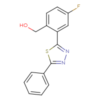 Chemical structure of [4-fluoro-2-(5-phenyl-1,3,4-thiadiazol-2-yl)phenyl]methanol - CSSB02266455192