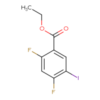 Chemical structure of ethyl 2,4-difluoro-5-iodobenzoate - CSSB00012920295