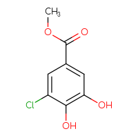 Chemical structure of methyl 3-chloro-4,5-dihydroxybenzoate - CSSB00010218013