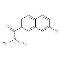 Chemical structure of 7-bromo-N,N-dimethylnaphthalene-2-carboxamide - CSSB01994843731