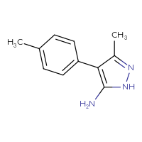 Chemical structure of 3-methyl-4-(4-methylphenyl)-1H-pyrazol-5-amine - CSSB00011292557