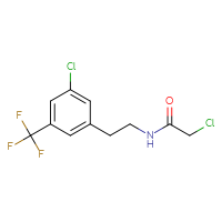 Chemical structure of 2-chloro-N-{2-[3-chloro-5-(trifluoromethyl)phenyl]ethyl}acetamide - CSSB21332097251