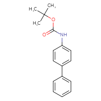 Chemical structure of tert-butyl N-{[1,1'-biphenyl]-4-yl}carbamate - CSSB00012224431