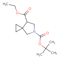 Chemical structure of 5-tert-butyl 7-ethyl 5-azaspiro[2.4]heptane-5,7-dicarboxylate - CSSB00010009558