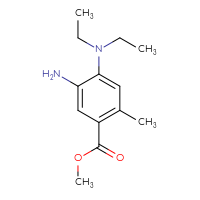 Chemical structure of methyl 5-amino-4-(diethylamino)-2-methylbenzoate - CSSB02495350754