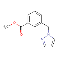 Chemical structure of methyl 3-[(1H-pyrazol-1-yl)methyl]benzoate - CSSB00000066875