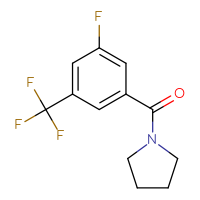Chemical structure of 1-[3-fluoro-5-(trifluoromethyl)benzoyl]pyrrolidine - CSSB02004394056