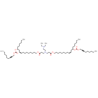 Chemical structure of (9Z)-12-{[(non-2-yn-1-yloxy)carbonyl]oxy}octadec-9-en-1-yl 3-{[2-(diethylamino)ethyl](3-{[(9Z)-12-{[(non-2-yn-1-yloxy)carbonyl]oxy}octadec-9-en-1-yl]oxy}-3-oxopropyl)amino}propanoate - CSSB14880533396