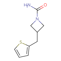 Chemical structure of 3-[(thiophen-2-yl)methyl]azetidine-1-carboxamide - CSSB00076022666