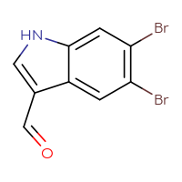 Chemical structure of 5,6-dibromo-1H-indole-3-carbaldehyde - CSSB00010068188