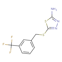 Chemical structure of 5-({[3-(trifluoromethyl)phenyl]methyl}sulfanyl)-1,3,4-thiadiazol-2-amine - CSSB00000576054