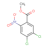 Chemical structure of methyl 4,5-dichloro-2-nitrobenzoate - CSSB00010078983