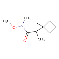 Chemical structure of N-methoxy-N,1-dimethylspiro[2.3]hexane-1-carboxamide - CSSB20448329468