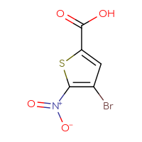 Chemical structure of 4-bromo-5-nitrothiophene-2-carboxylic acid - CSSB00010075768