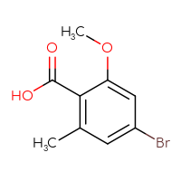 Chemical structure of 4-bromo-2-methoxy-6-methylbenzoic acid - CSSB00010081054