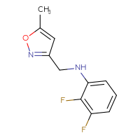 Chemical structure of 2,3-difluoro-N-[(5-methyl-1,2-oxazol-3-yl)methyl]aniline - CSSB00017559404