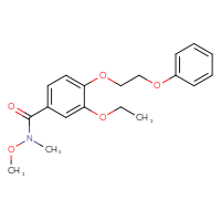 Chemical structure of 3-ethoxy-N-methoxy-N-methyl-4-(2-phenoxyethoxy)benzamide - CSSB00362817071