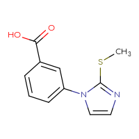 Chemical structure of 3-[2-(methylsulfanyl)-1H-imidazol-1-yl]benzoic acid - CSSB00000048278
