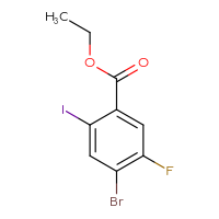 Chemical structure of ethyl 4-bromo-5-fluoro-2-iodobenzoate - CSSB00014686391