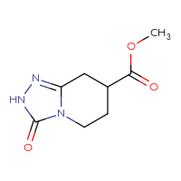 Chemical structure of methyl 3-oxo-2H,3H,5H,6H,7H,8H-[1,2,4]triazolo[4,3-a]pyridine-7-carboxylate - CSSB06656318587