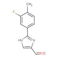 Chemical structure of 2-(3-fluoro-4-methylphenyl)-1H-imidazole-4-carbaldehyde - CSSB00116301980