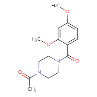 Chemical structure of 1-[4-(2,4-dimethoxybenzoyl)piperazin-1-yl]ethan-1-one - CSSB00025865283