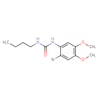 Chemical structure of 1-(2-bromo-4,5-dimethoxyphenyl)-3-butylurea - CSSB02021593490