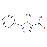 Chemical structure of 1-methyl-2-phenyl-1H-imidazole-5-carboxylic acid - CSSB00010382978