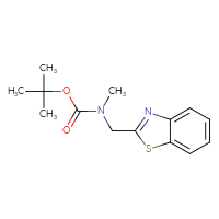 Chemical structure of tert-butyl N-[(1,3-benzothiazol-2-yl)methyl]-N-methylcarbamate - CSSB00011923978