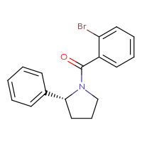Chemical structure of (2R)-1-(2-bromobenzoyl)-2-phenylpyrrolidine - CSSB06416237522