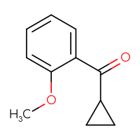 Chemical structure of cyclopropyl(2-methoxyphenyl)methanone - CSSB00011350775