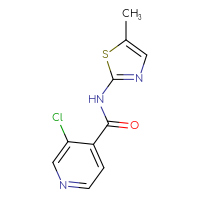 Chemical structure of 3-chloro-N-(5-methyl-1,3-thiazol-2-yl)pyridine-4-carboxamide - CSSB00012494951