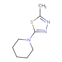 Chemical structure of 1-(5-methyl-1,3,4-thiadiazol-2-yl)piperidine - CSSB00012169664