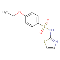 Chemical structure of 4-ethoxy-N-(1,3-thiazol-2-yl)benzene-1-sulfonamide - CSSB00026438934