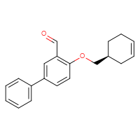 Chemical structure of 4-{[(1S)-cyclohex-3-en-1-yl]methoxy}-[1,1'-biphenyl]-3-carbaldehyde - CSSB21414476518
