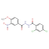 Chemical structure of 2,4-dichloro-N'-(4-methoxy-3-nitrobenzoyl)benzohydrazide - CSSB00047399445
