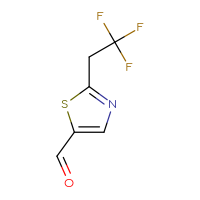 Chemical structure of 2-(2,2,2-trifluoroethyl)-1,3-thiazole-5-carbaldehyde - CSSB00000691211