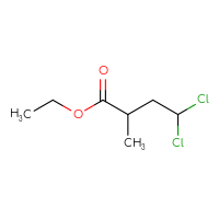Chemical structure of ethyl 4,4-dichloro-2-methylbutanoate - CSSB14988005698