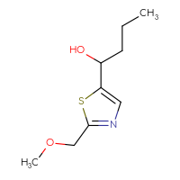 Chemical structure of 1-[2-(methoxymethyl)-1,3-thiazol-5-yl]butan-1-ol - CSSB15017287027