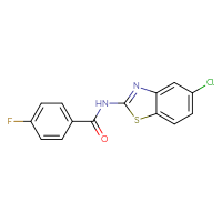 Chemical structure of N-(5-chloro-1,3-benzothiazol-2-yl)-4-fluorobenzamide - CSSB00104554602