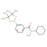 Chemical structure of N-cyclohexyl-N-methyl-3-(4,4,5,5-tetramethyl-1,3,2-dioxaborolan-2-yl)benzamide - CSSB02200066186