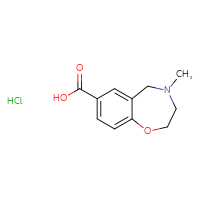 Chemical structure of 4-methyl-2,3,4,5-tetrahydro-1,4-benzoxazepine-7-carboxylic acid hydrochloride - CSSB20621655676