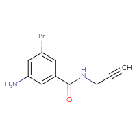 Chemical structure of 3-amino-5-bromo-N-(prop-2-yn-1-yl)benzamide - CSSB00012941501