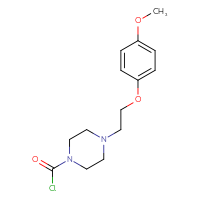 Chemical structure of 4-[2-(4-methoxyphenoxy)ethyl]piperazine-1-carbonyl chloride - CSSB21224771817