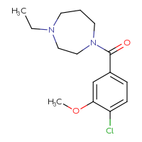 Chemical structure of 1-(4-chloro-3-methoxybenzoyl)-4-ethyl-1,4-diazepane - CSSB00092836813