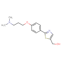 Chemical structure of (2-{4-[3-(dimethylamino)propoxy]phenyl}-1,3-thiazol-5-yl)methanol - CSSB06586816854