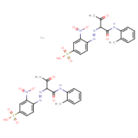 Chemical structure of bis(4-[(1E)-2-{1-[(2-methylphenyl)carbamoyl]-2-oxopropyl}diazen-1-yl]-3-nitrobenzene-1-sulfonic acid) calcium - CSSB20785358772
