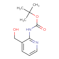 Chemical structure of tert-butyl N-[3-(hydroxymethyl)pyridin-2-yl]carbamate - CSSB00010138280