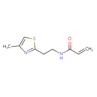 Chemical structure of N-[2-(4-methyl-1,3-thiazol-2-yl)ethyl]prop-2-enamide - CSSB00011831593
